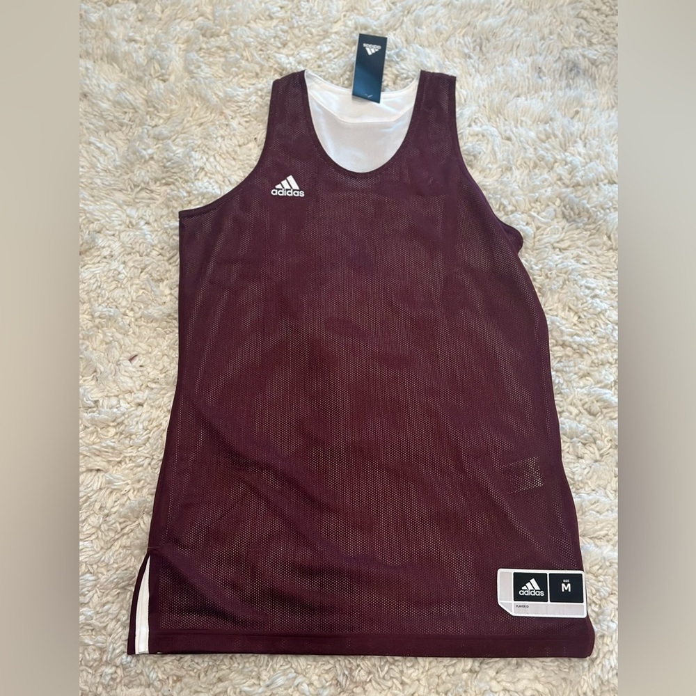 Adidas athletic unisex Jersey tank top. Reversible size M